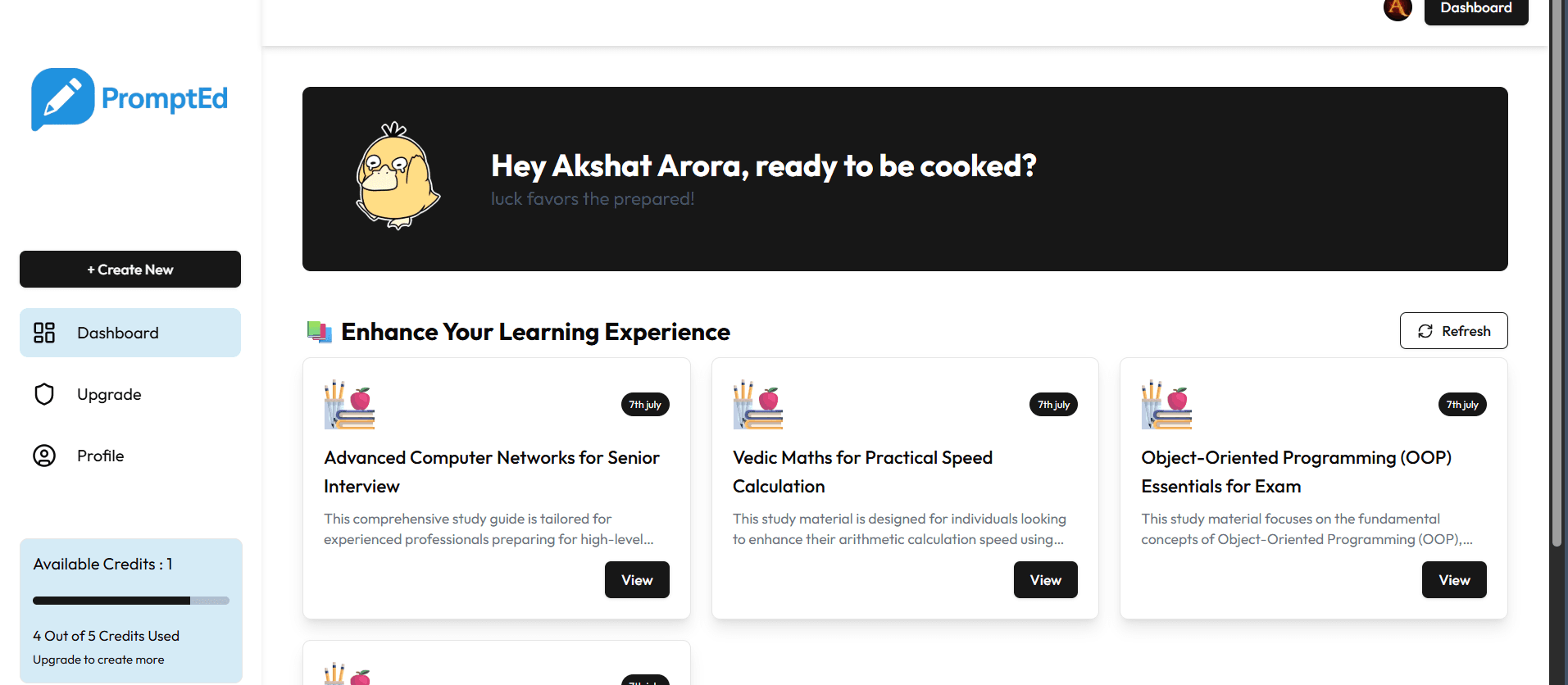 AI Dashboard Preview